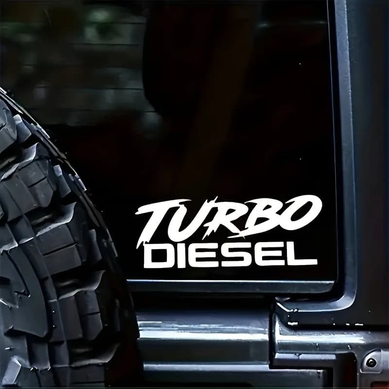 Car Body TURBO DIESEL Car Decal Vinyl Car Styling Decal Sticker Art Design Pattern Car Accessories For Windshield Waterproof