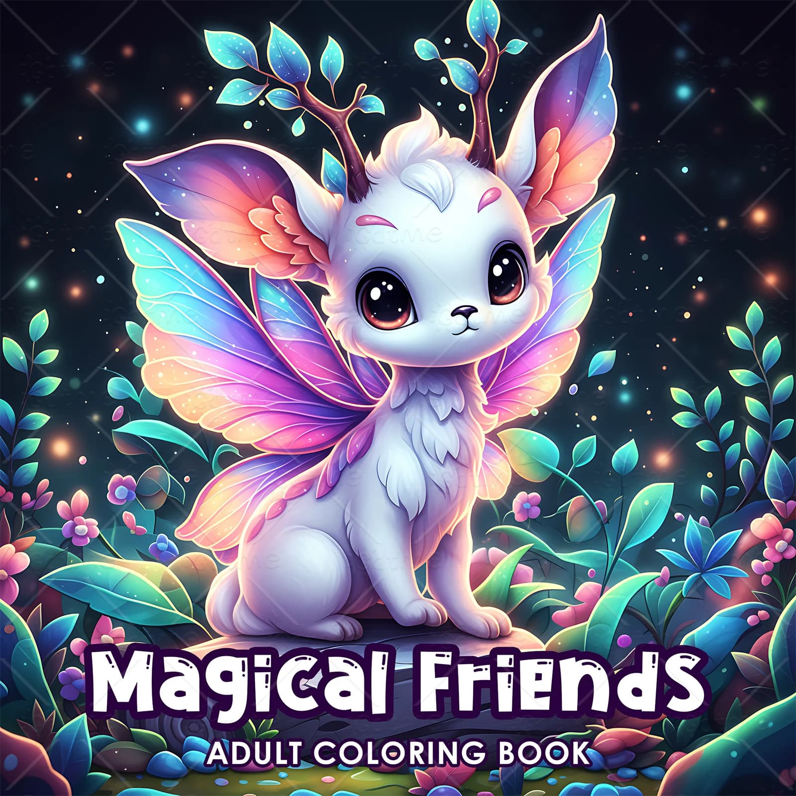 Magical Friends Coloring Book Adult Relieve Stress Bold-easy DIY Art Self-Painting Drawing Educational Doodles Books