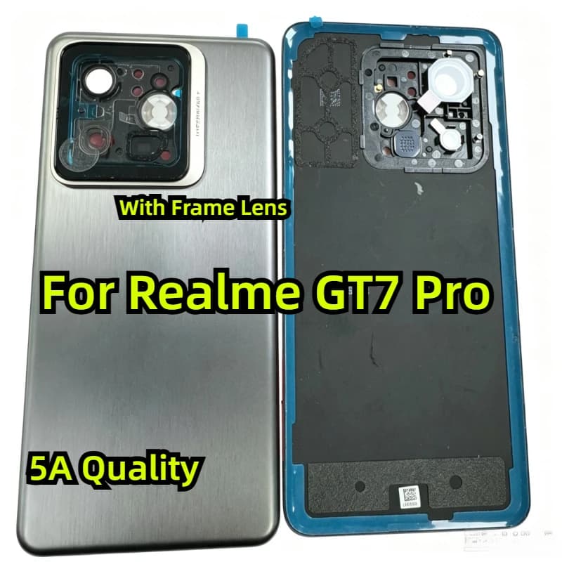 Glass Battery Back Cover For Realme GT7 Pro GT7Pro RMX5010 RMX5011 Rear Panel Door Housing Case Phone Lid + Camera Lens