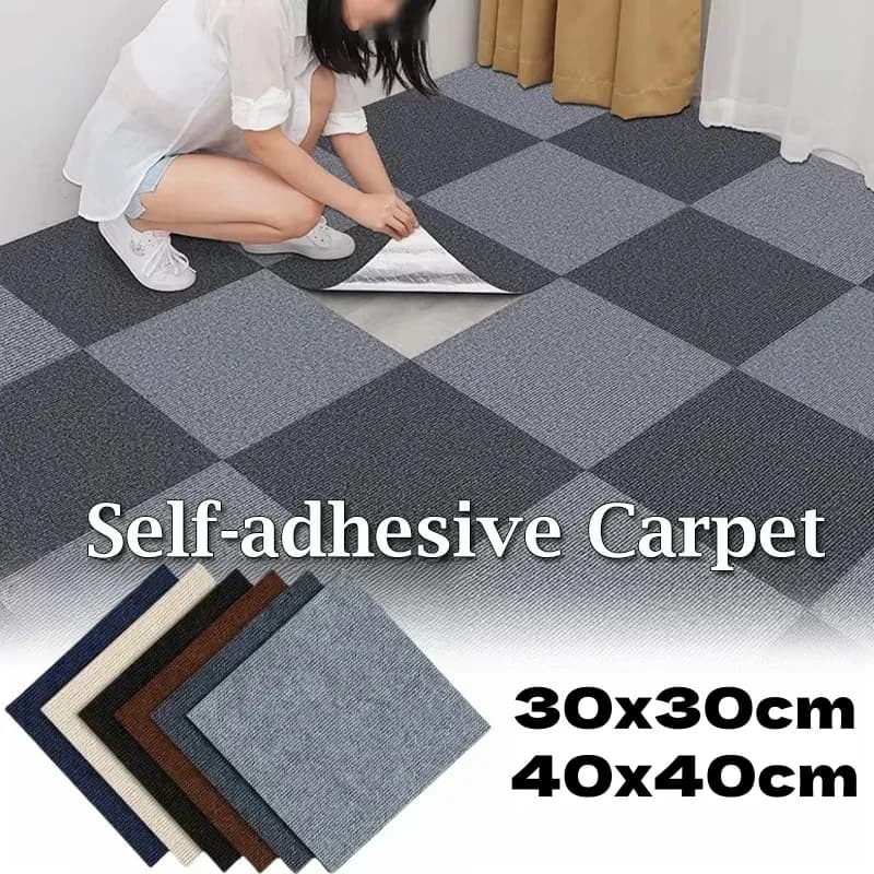 10 Pieces 30x30/40x40cm Wall stickers for Flooring, Car Sticker Square Carpets, Peel and Stick Carpets, Fa-da-Te Flooring for Bedroom and Home Furniture