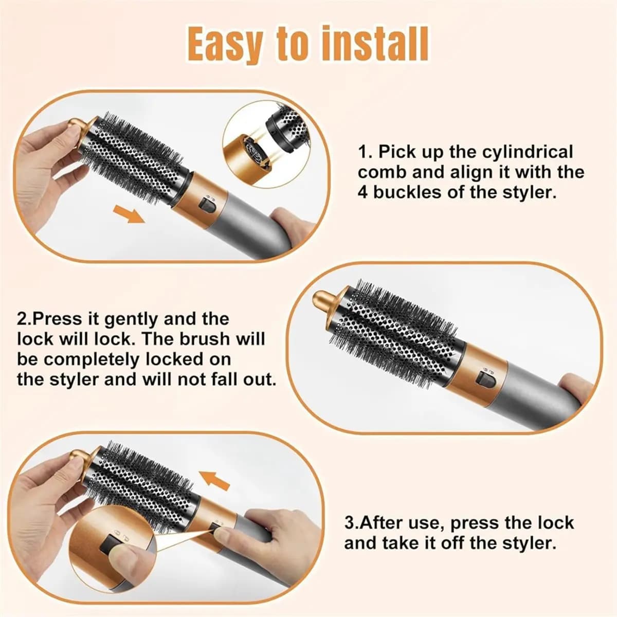 (A94Z) Accessorio Piastra per Capelli per Spazzola Volumizzante Rotonda Dyson Airwrap, Accessori per Dyson Airwrap