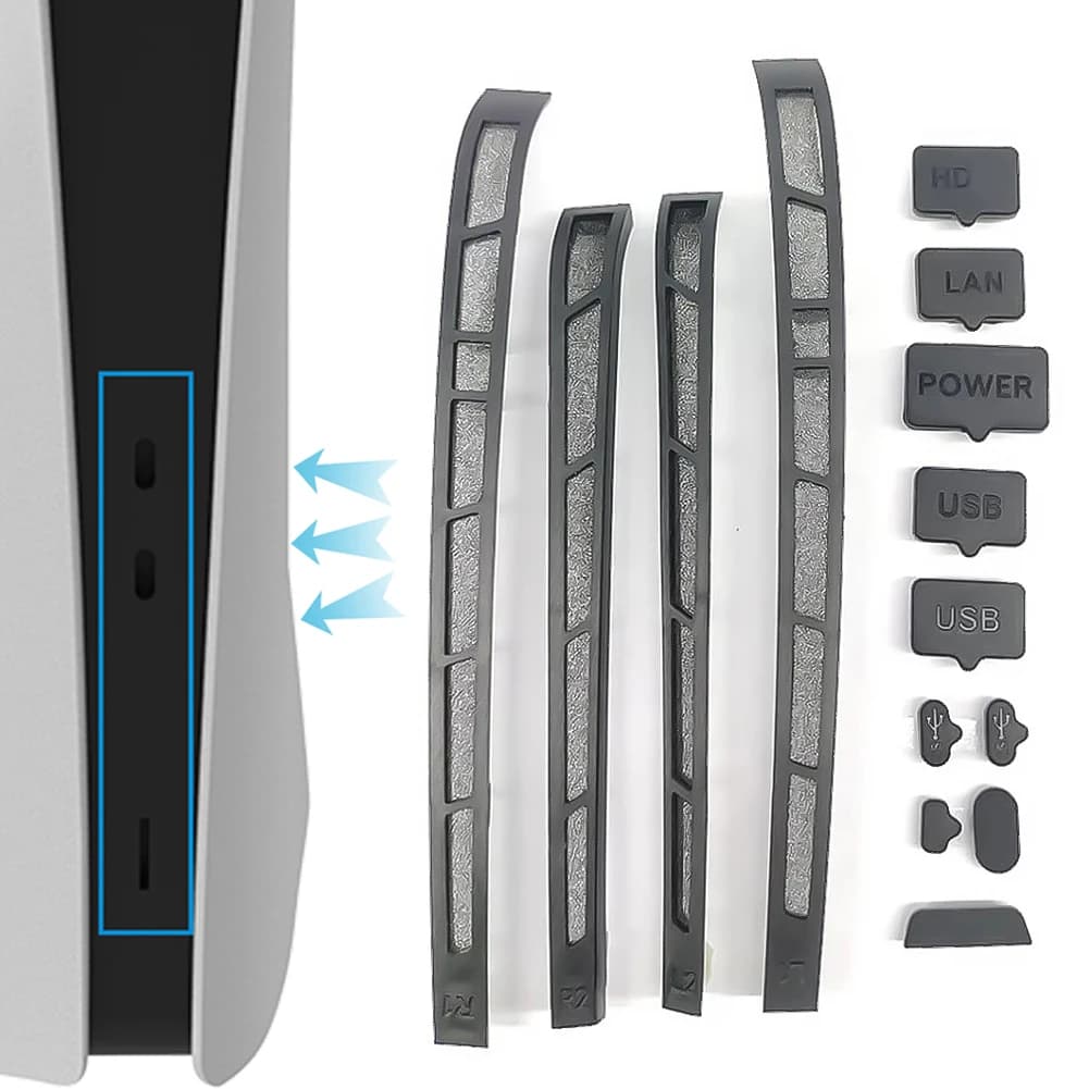 12 in 1 copertura antipolvere in silicone protezione antipolvere per PS5 Slim per Playstation 5 Slim Console pacchetto di accessori