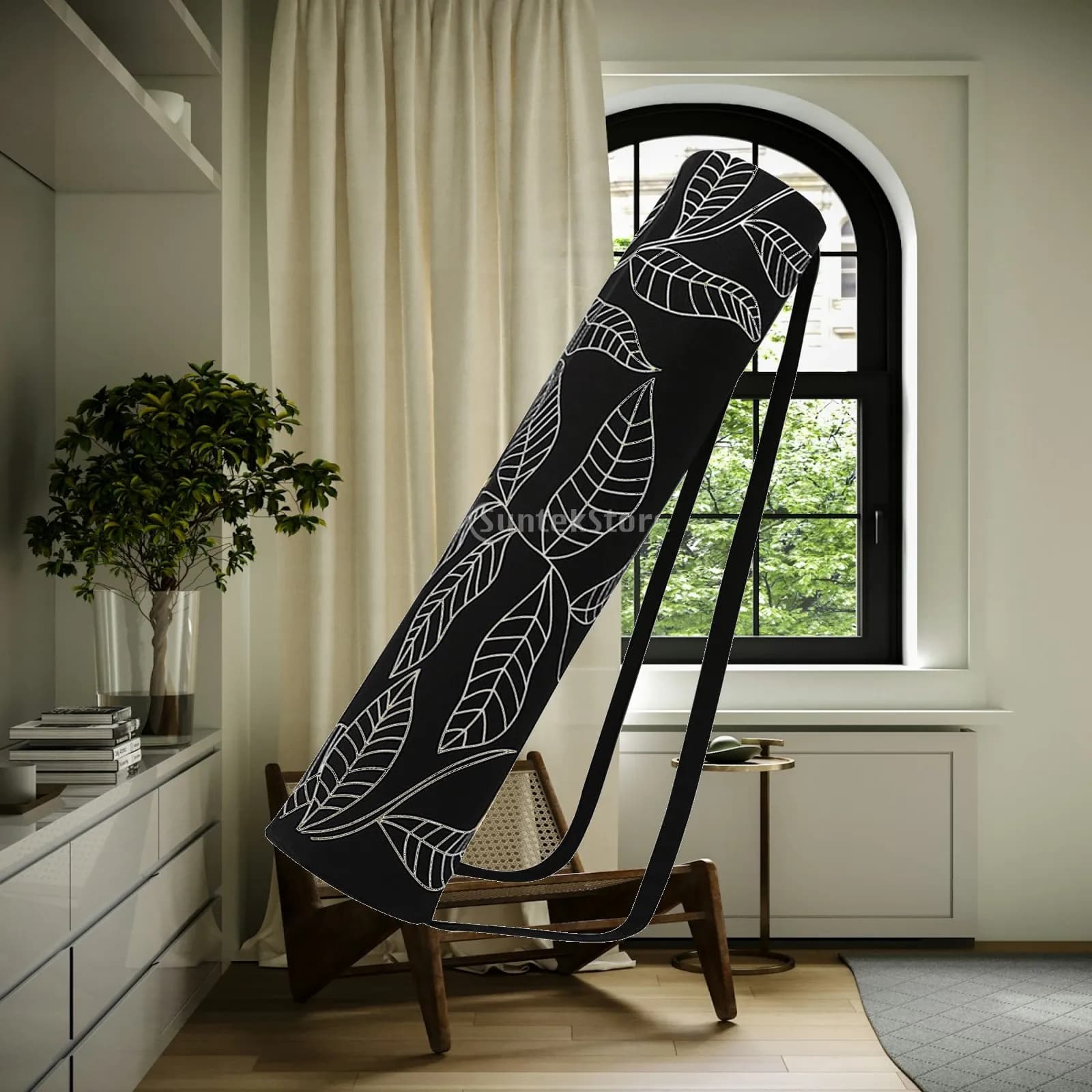 Yoga Mat Bag Gym Bag Multifunctional Canvas Exercise Yoga Carrying Bag Durable for Class Workout Park Storage Bag with Strap