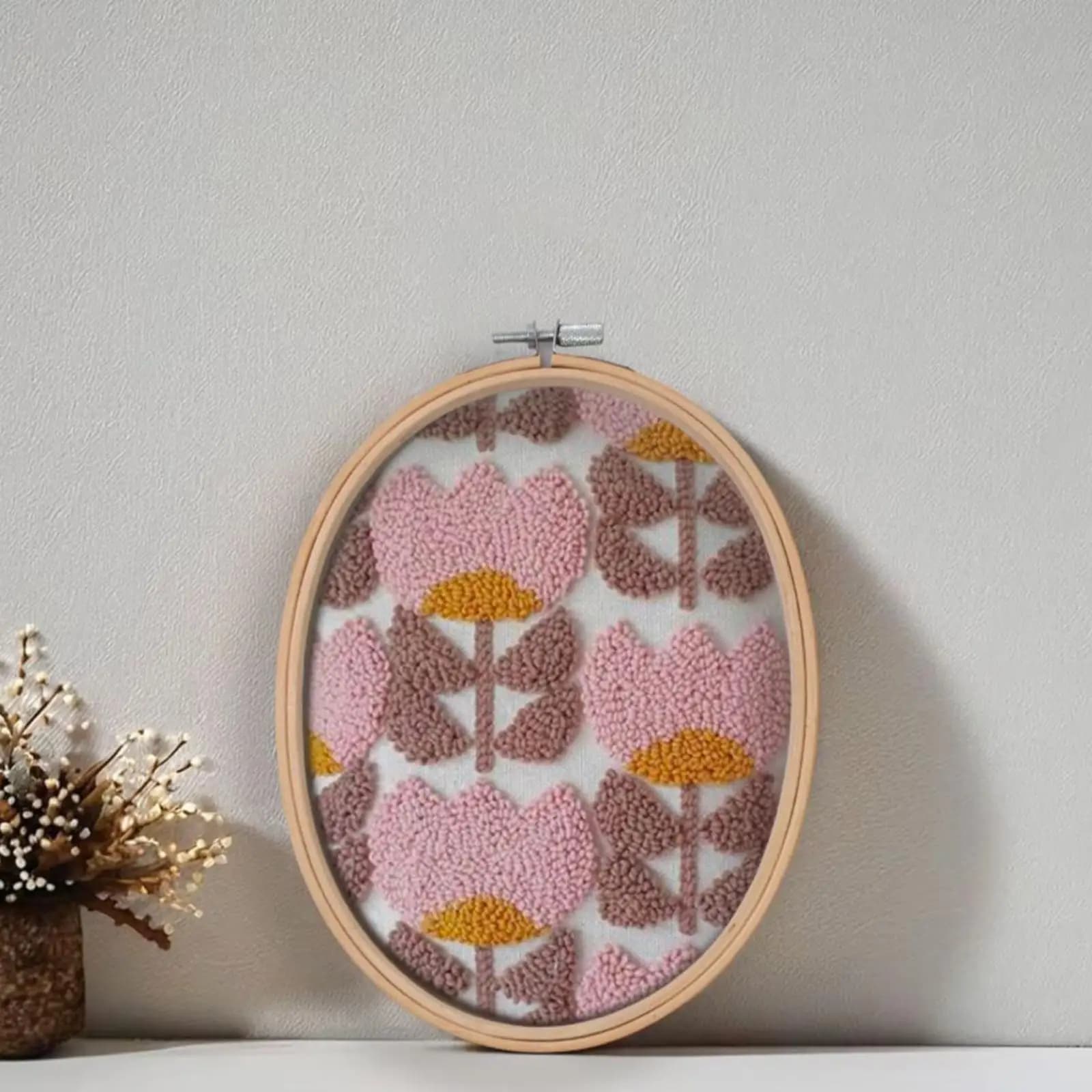 Set di 3 Telai Ovali per Ricamo, Cornici Riutilizzabili per Artigianato, Punto Croce, Facili da Trasportare per Progetti di Quilting e Cucito Fai-da-Te