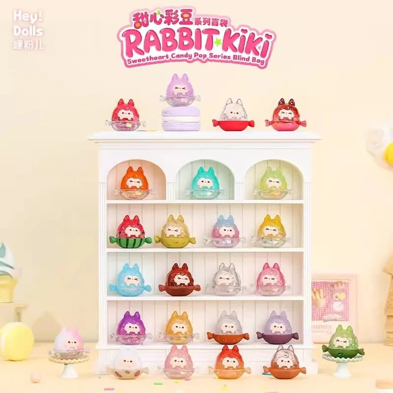 RABBIT KIKI Sweetheart Candy Pop Serie Blind Box Mini Action Figure Modello Decorazione Scrivania Giocattolo Scatola Misteriosa Regalo di Compleanno