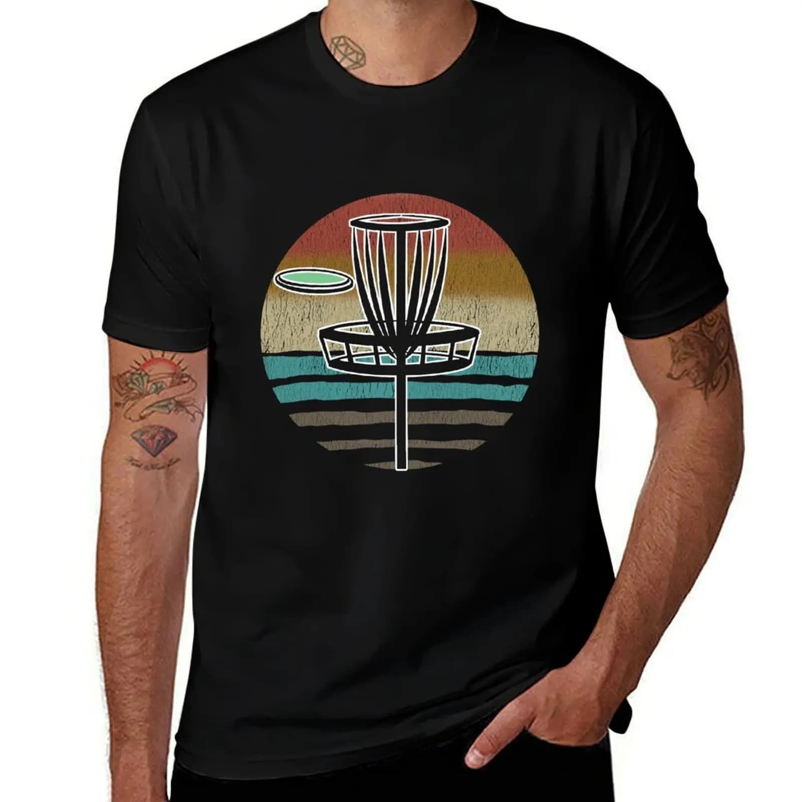 T-shirt Golf Sunset Disc T-shirt casual da lavoro
