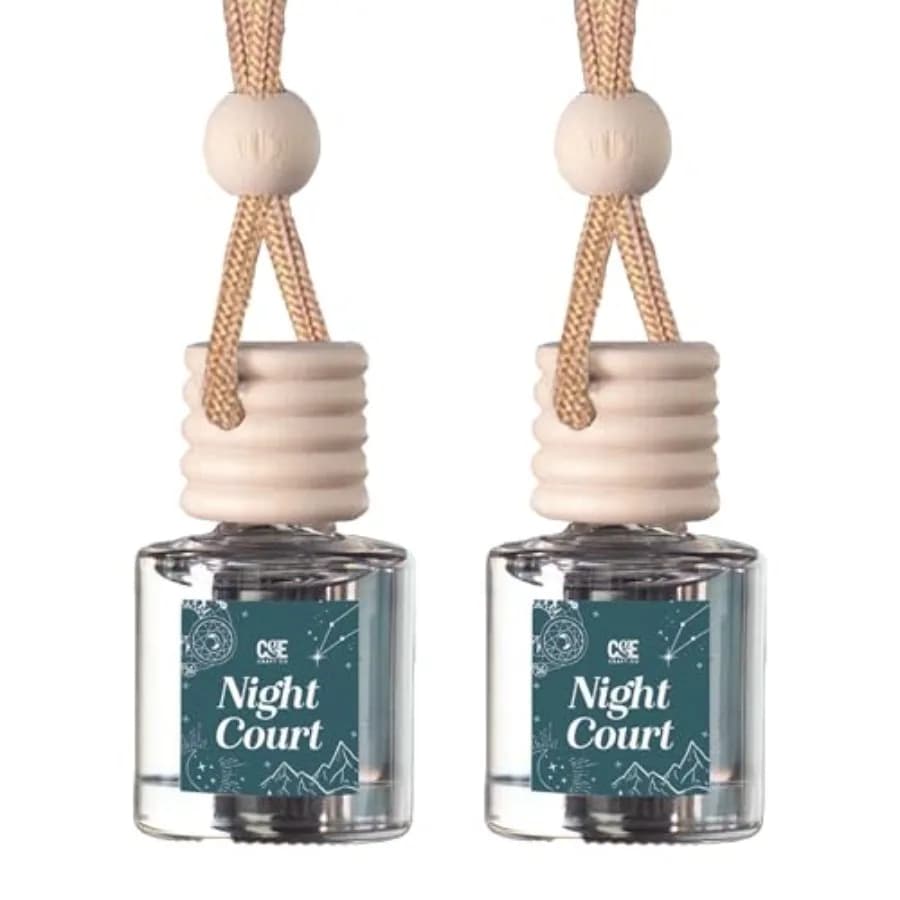 CANDECraftCo Confezione da 2 Deodoranti per Auto con Oli Essenziali, Diffusore per Aromaterapia, Regalo per Lei, Libreria, Libro