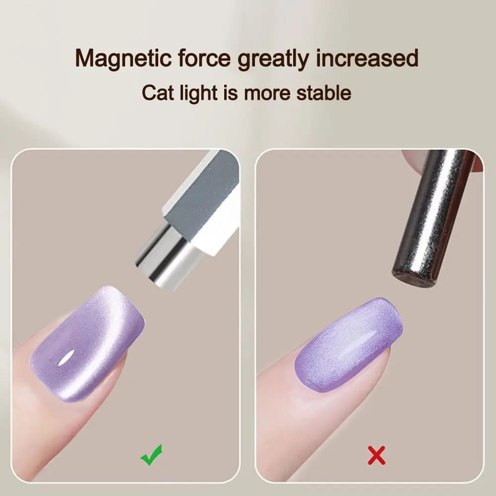 Double-head Magnet Pen With Nail Magnetic Stick Magnetic Ball Cat Eye Gel Pen Aluminum Alloy Handle Multi-function