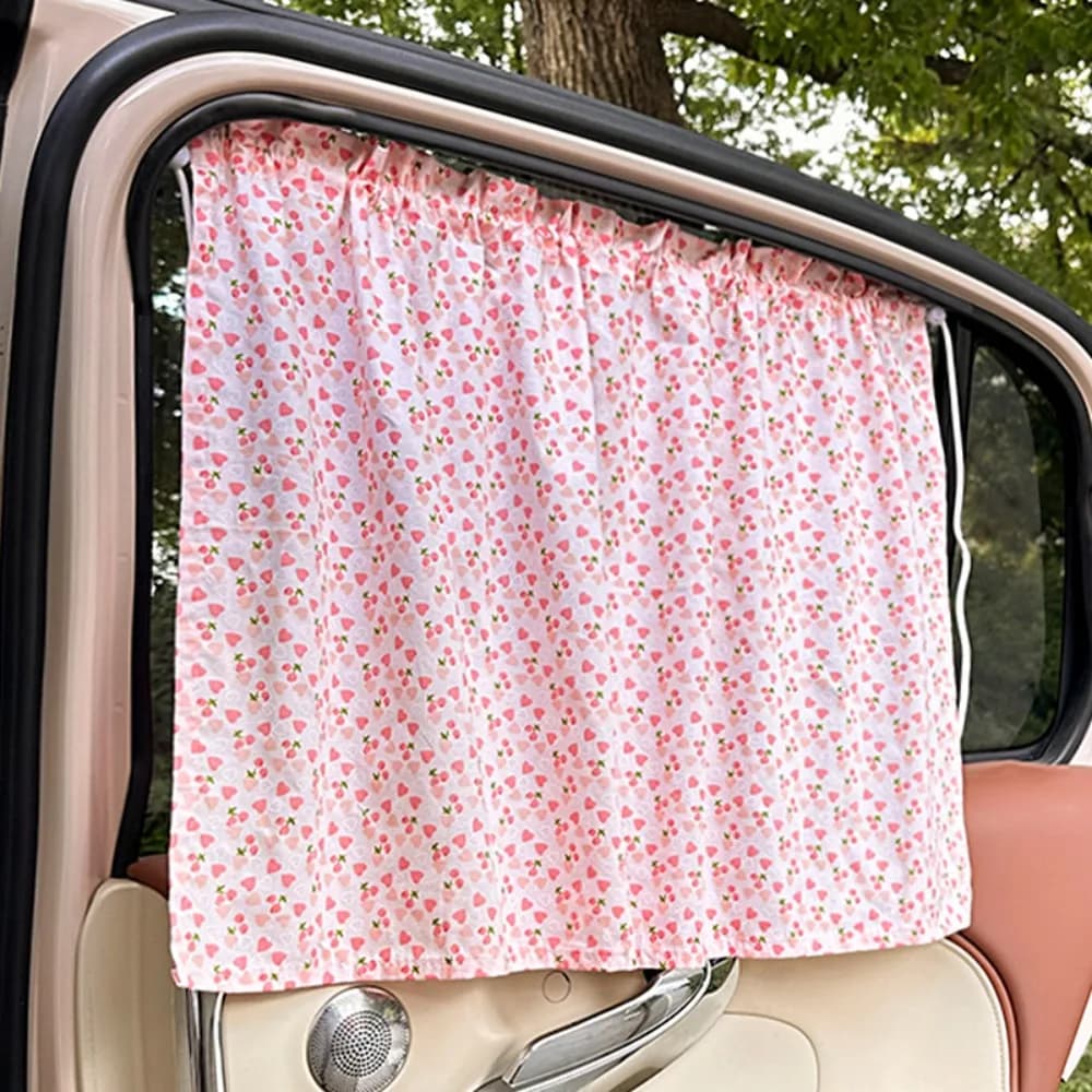 Car Sunshade Summer Curtains Cartoon Cute Car Baby Sunscreen Heat Insulation Sunshade Interior Sunshade Car Curtains