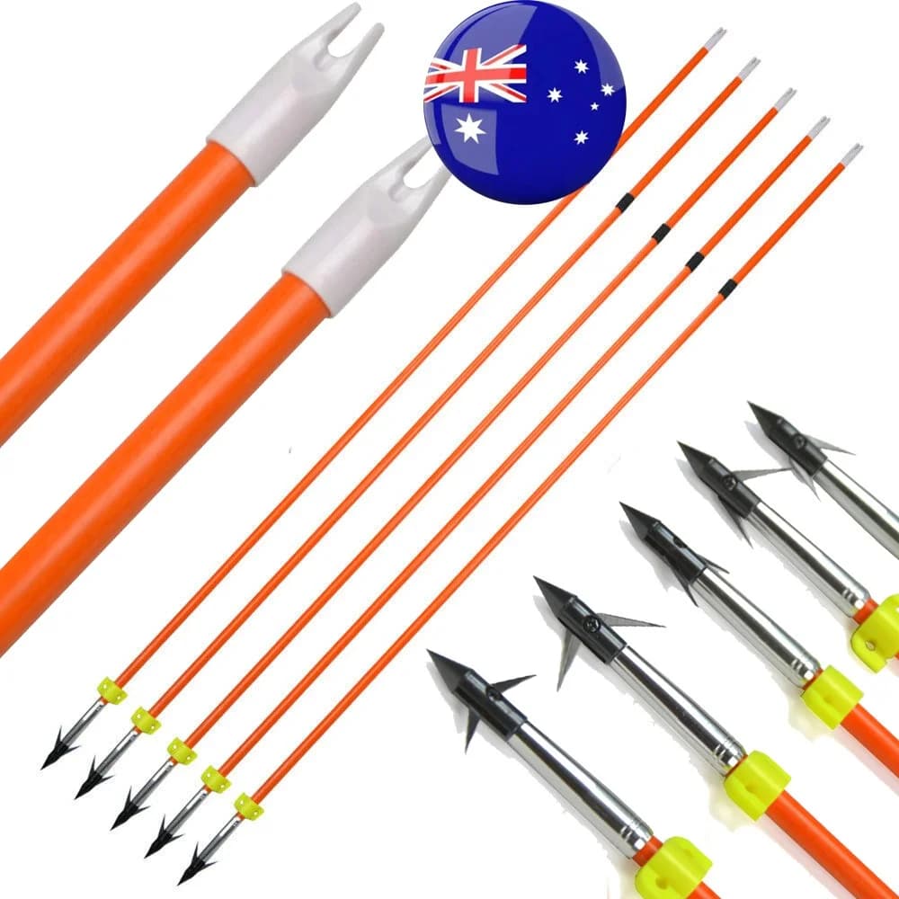6/12pcs Caccia Pesca Freccia Solido In Fibra di vetro Sostituibile Punte da caccia Scivoli di sicurezza Hunter Pesca con l'arco Tiro Caccia Pesce Strumento