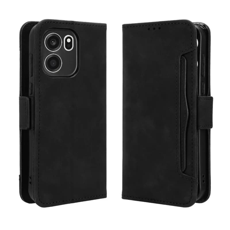 Per OnePlus Turbo 6V 5G Custodia a portafoglio in pelle premium con slot multi-card per OnePlus Turbo 6V 5G
