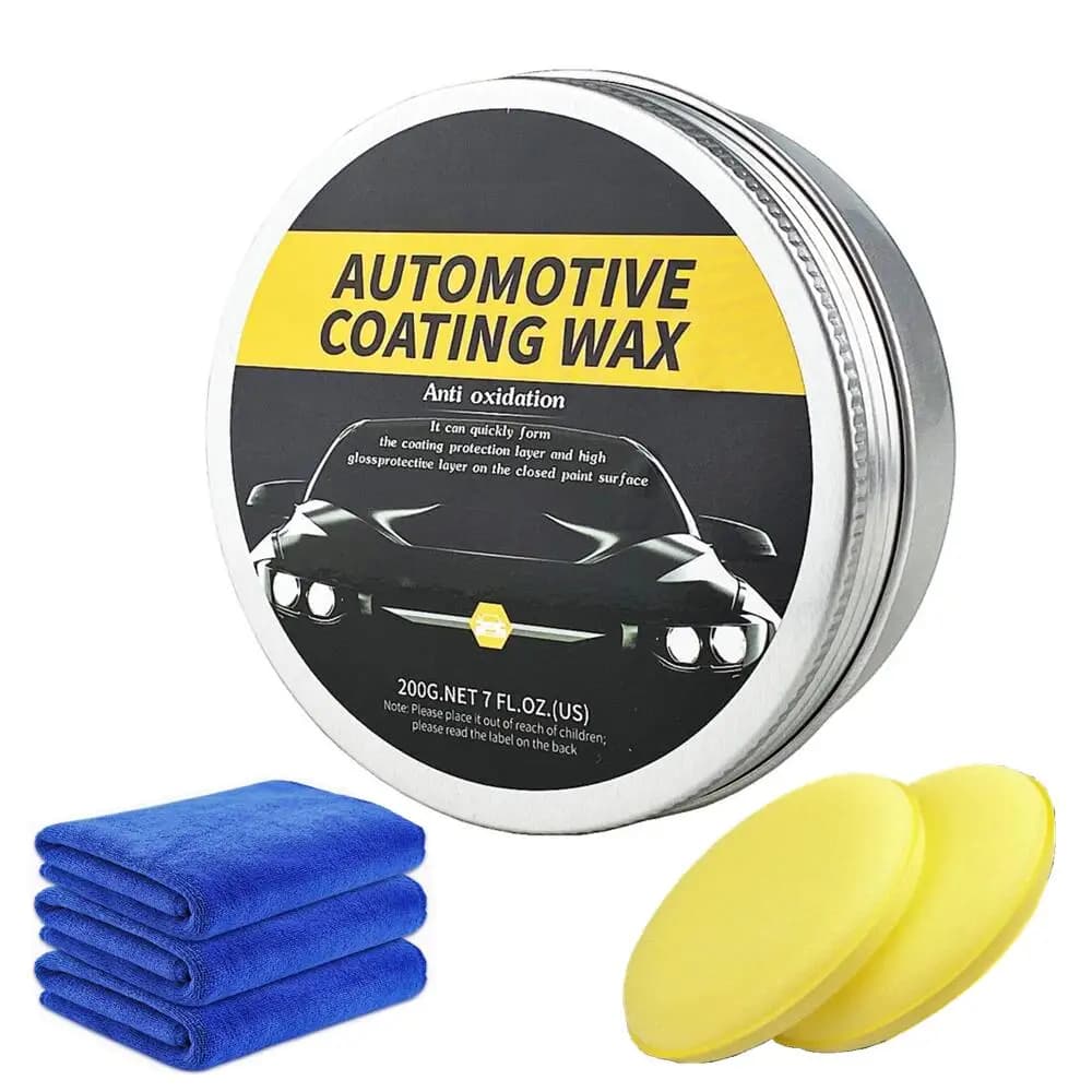 Set di placcatura in cristallo di cera per auto rivestimento per la cura della vernice in cera di Carnauba lucida dura piccola manutenzione di riparazione dei graffi con spugna e asciugamano