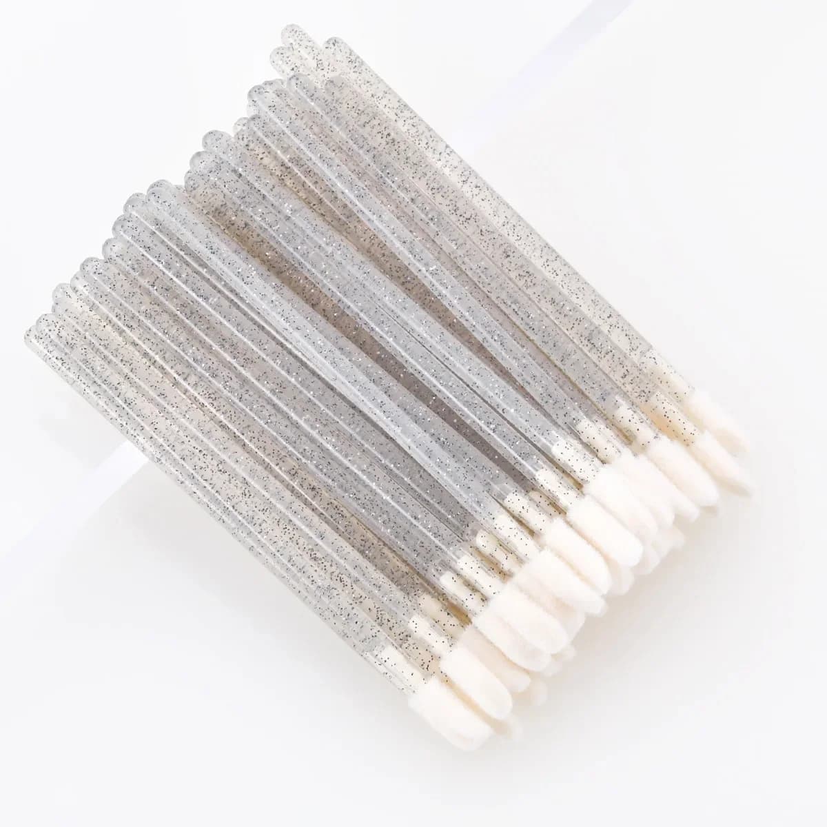 50 pezzi/set spazzola per labbra usa e getta spazzole per ombretto manico in cristallo spazzole per pulizia ciglia strumento cosmetico