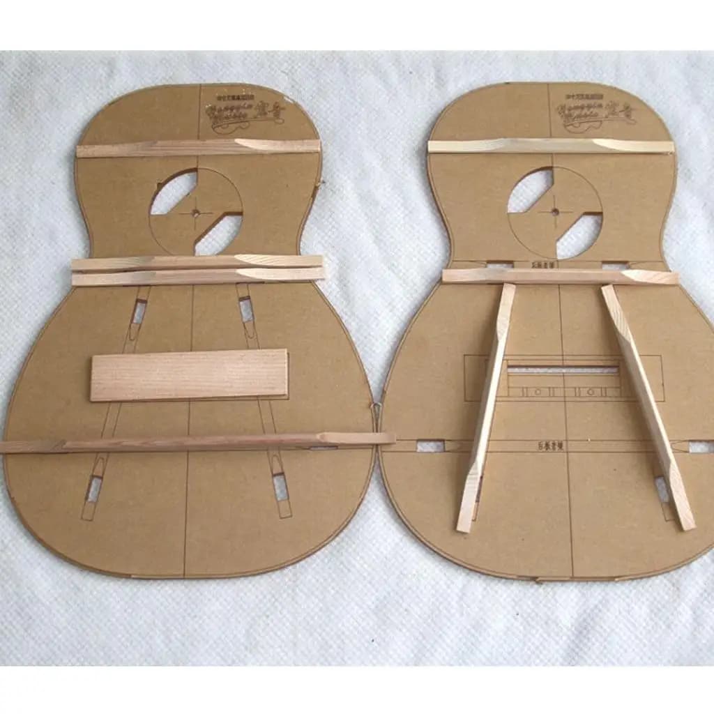 Spruce Ukulele Brace Wood Set Kit for DIY 23inch Concert Instrument Parts Maker Support Wood Rod