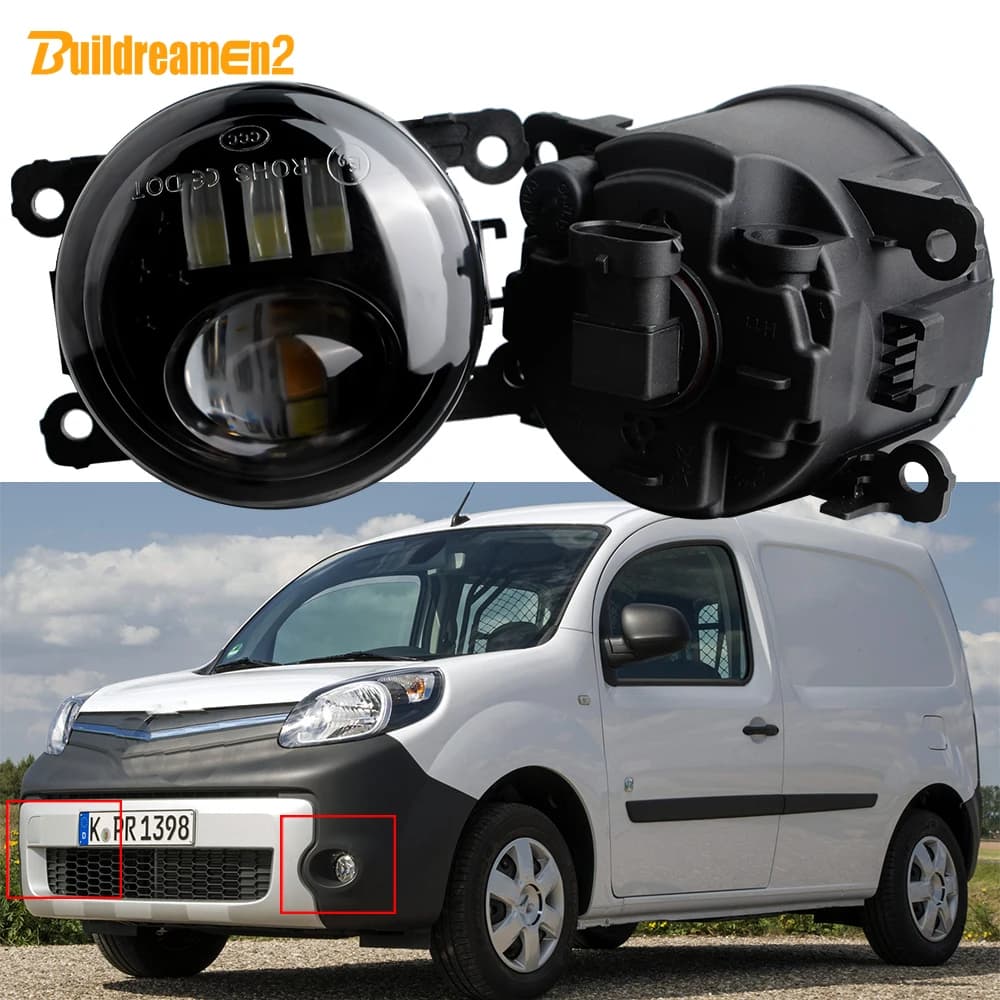 2 Pcs LED Lens fendinebbia per Renault Kangoo Grand Kangoo 2/II 2007-2021 30W H11 paraurti anteriore per auto fendinebbia accessori
