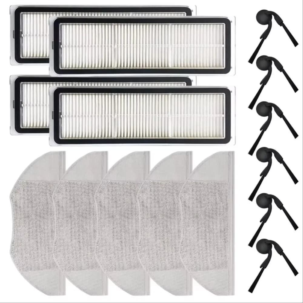 Kit di ricambio per Xiaomi Robot Vacuum S40 / OV81: Spazzola laterale, Filtro HEPA, Panni lavapavimenti - Ricambi per aspirapolvere