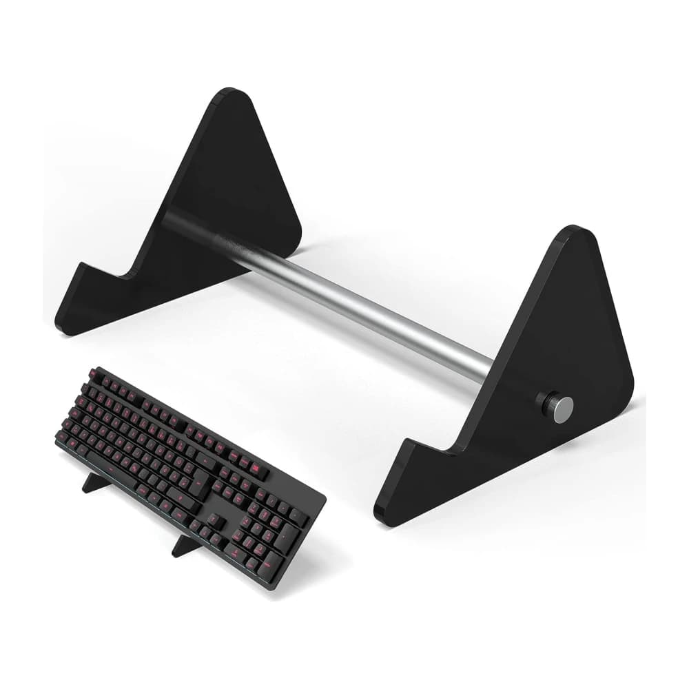 Espositore per tastiera per computer Supporto per tastiera meccanica Supporto per gioco PC Stabile acrilico trasparente nero