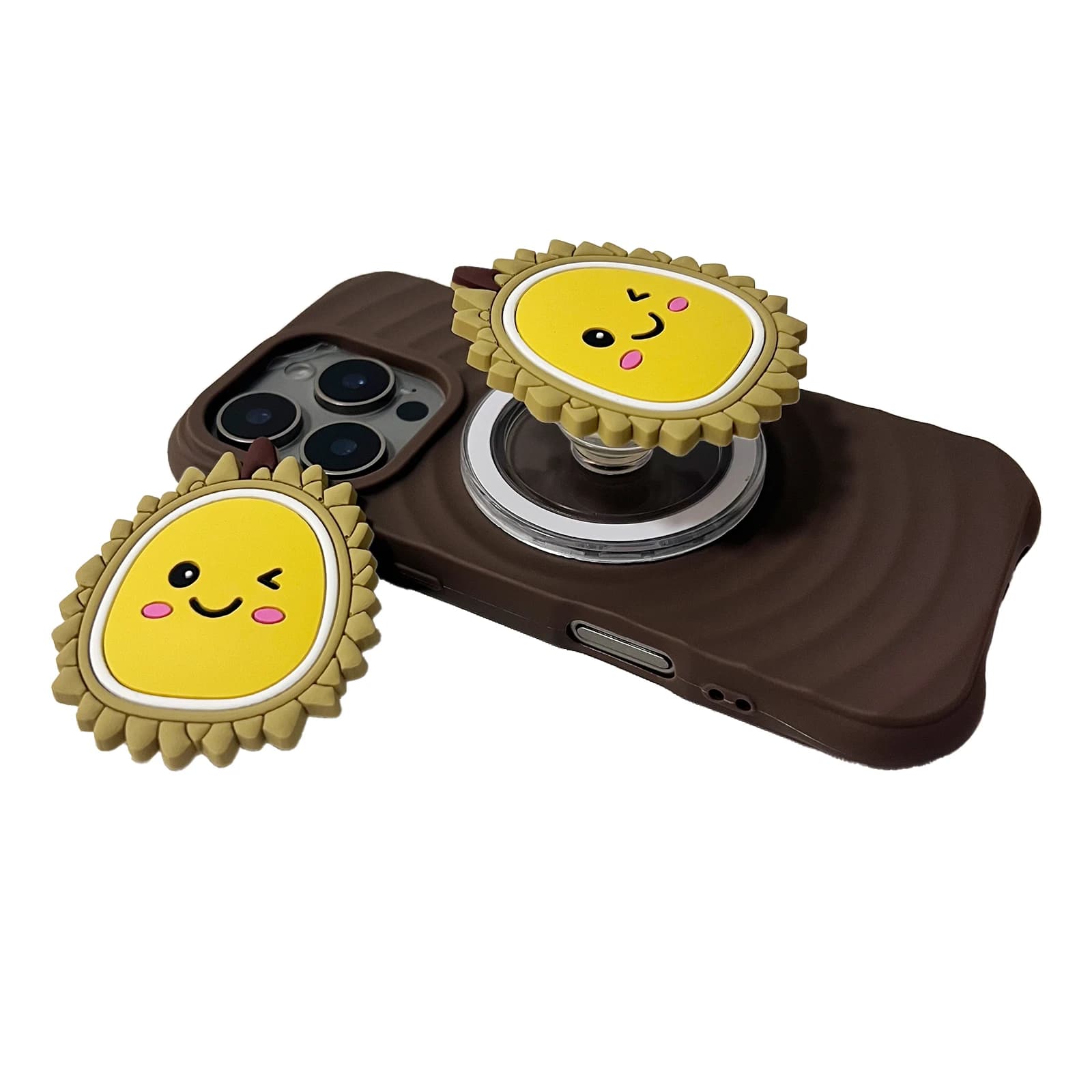 Morbido e carino NaughtyDurian Supporto per cellulare Griptok Supporto per supporto per telefono per iPhone 17 iPhone 16Pro Max Samsung Girl Gift