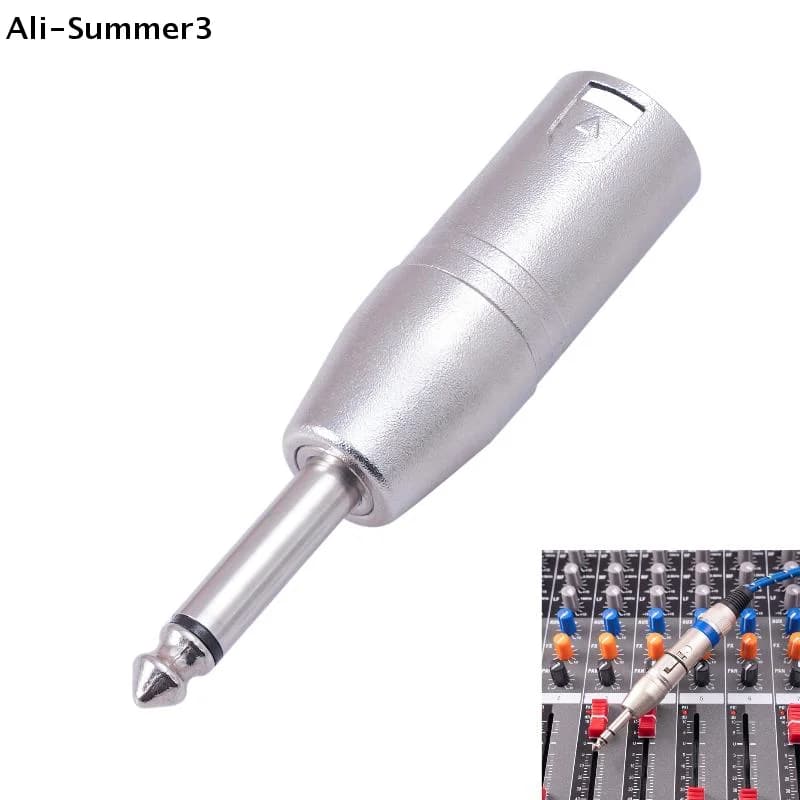 【Y1A】Adattatore TRS da 1/4 di pollice in lega di zinco a XLR, connettore audio stereo bilanciato da 6,5 mm TRS maschio a XLR 3 pin femmina e maschio