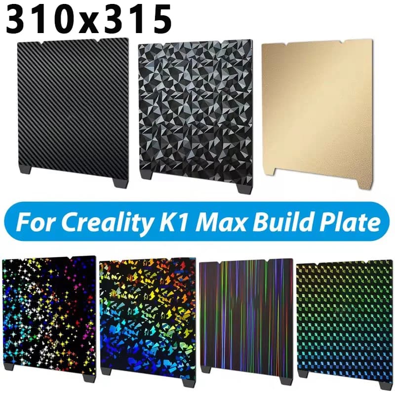 Per Creality K1 Max Piastra di Costruzione Liscia Pey Pei Texture 310x315 Per K1 Max Piastra di Costruzione CR-10 K1 Max Piastra Primavera Lamiera di Acciaio letto