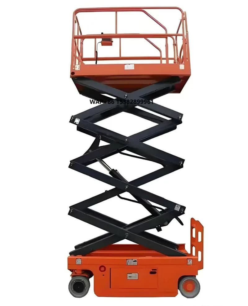 Portable Electric Self-propelled Scissor Lift with Pump & Gear 1000kg Load Capacity 8m Lifting Height
