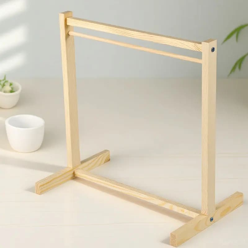 Wooden Clothes Storage Rack Dress Hanger Garment Holder Mini Clothes Hanging Rack for Room Studio Organizer