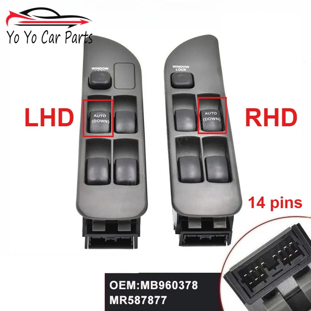 MR587877 MB960378 High Quality Left Right Electric Power Window Switch For Mitsubishi Lancer 1992 1993 1994 1995 1996-2003