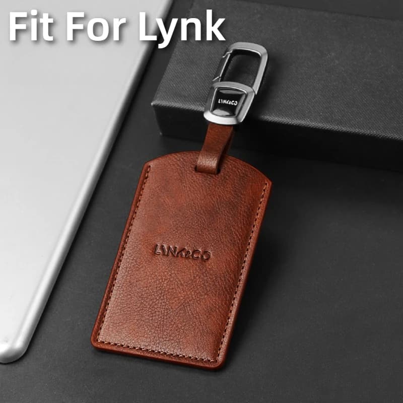 Misura per Lynk & Co 08 07 09 Portachiavi per chiave auto Custodia per smart card NFC Guscio protettivo in pelle scamosciata