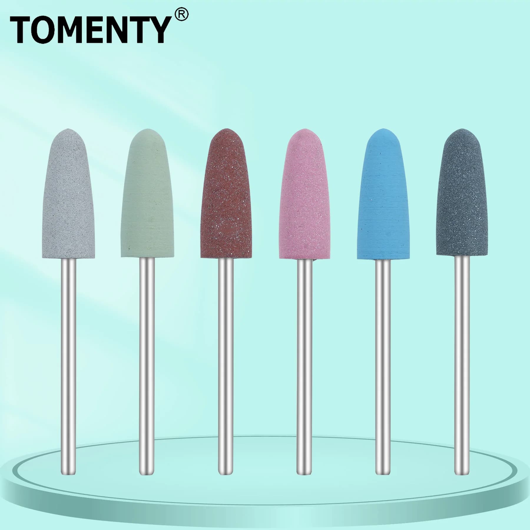 10 pcs/set 7 Dental Colors Silicone Rubber Polishig Tools