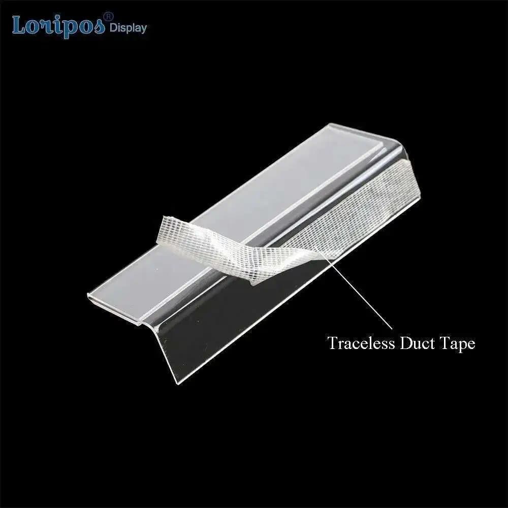 Cornice per etichette in acrilico L Porta cartello Bordo scaffale Prezzo Talker Scaffale Porta promemoria Porta biglietti da visita per merce Striscia dati