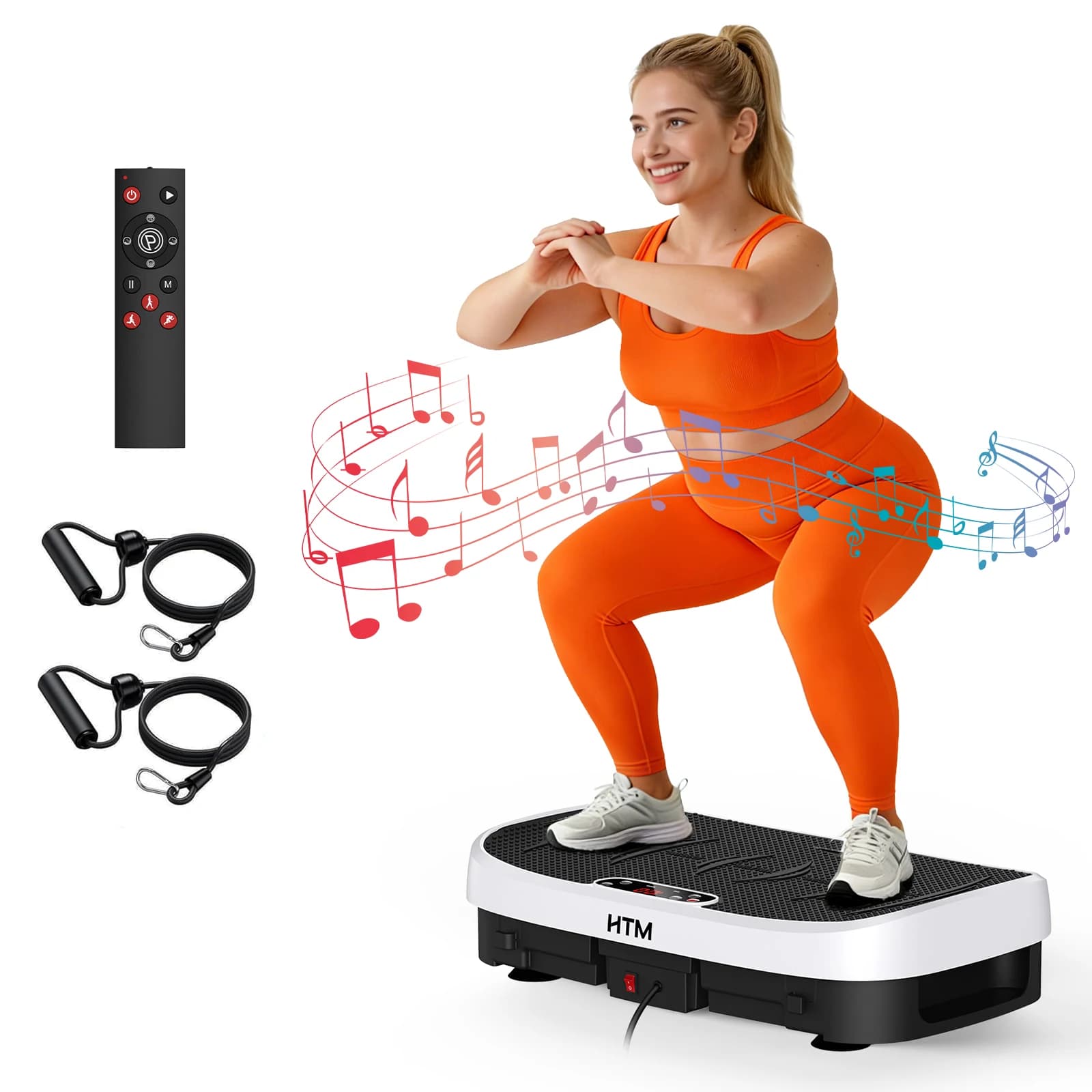 Vibrant Pedal for Total Body Exercises with Bluetooth, 120 Levels, Remote Control, Home Gym Anti-slip Platform, Slimming Vibration and Weight Loss