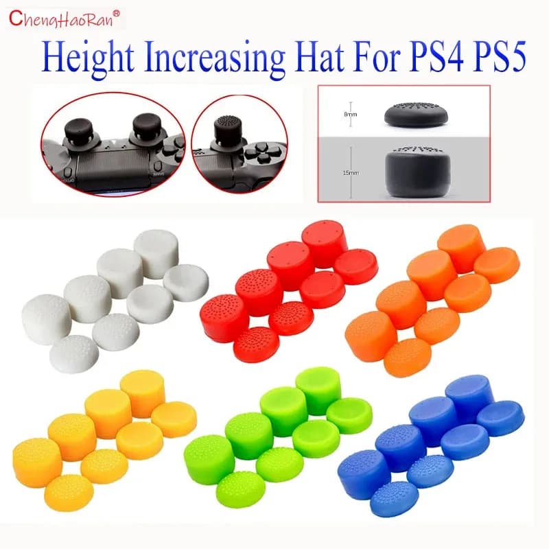 1Set 8 In1 tappo altezza Joystick in Silicone per PS4 PS5 XBOX tappo pulsante in Silicone protezione competitiva tappo di ricambio