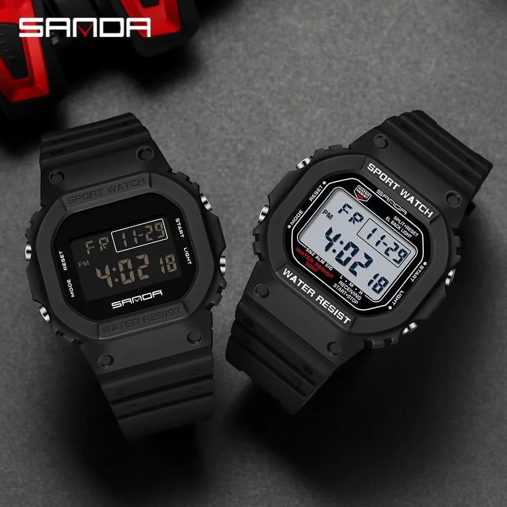 SANDA2107 children Watch Men Waterproof Ms Sport Watches Boy Girl Electronic Watch Relogio Masculino LED lamp display wristwatch