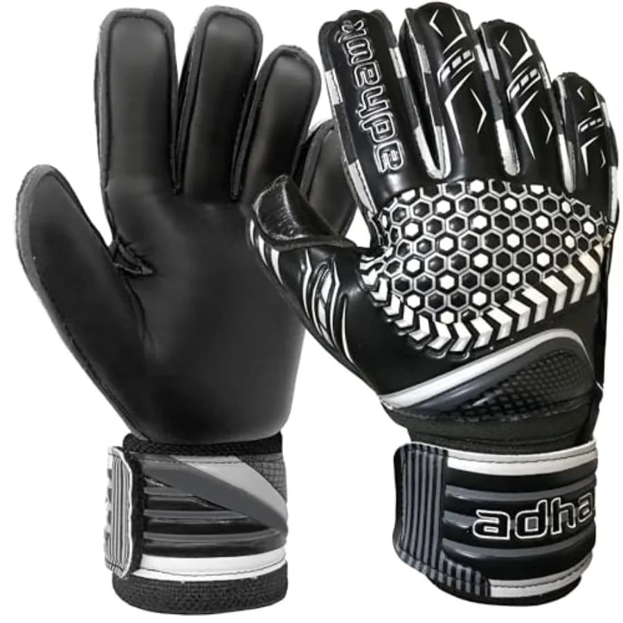 Goalkeeper Gloves - Premium Quality Latex Palm with Finger Spine Protection and Double Layer Wristband - Premium Designed Goali