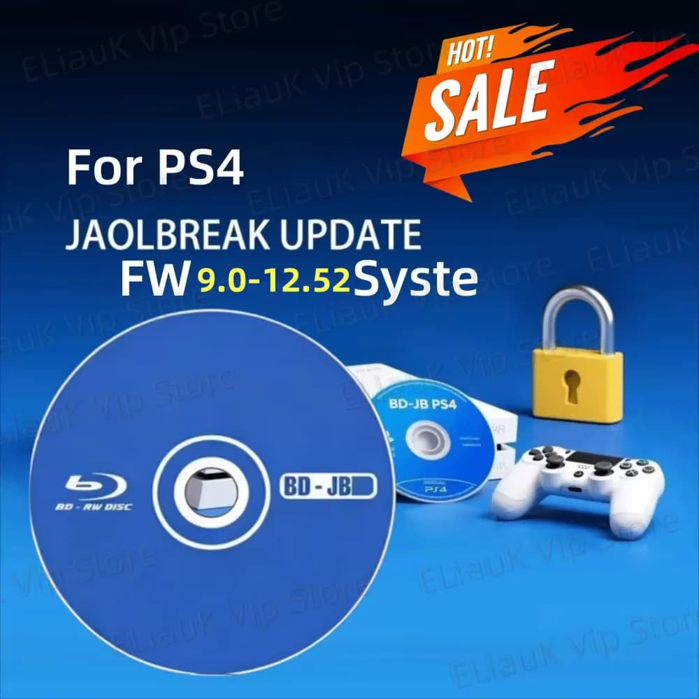 Ultimate PS4 All-in-One Jailbreak Gold Disc Bootable Espulsione Carico utile per Firmware 9.0-12.52 Giochi Homebrew & Backup Jailbreak Disc