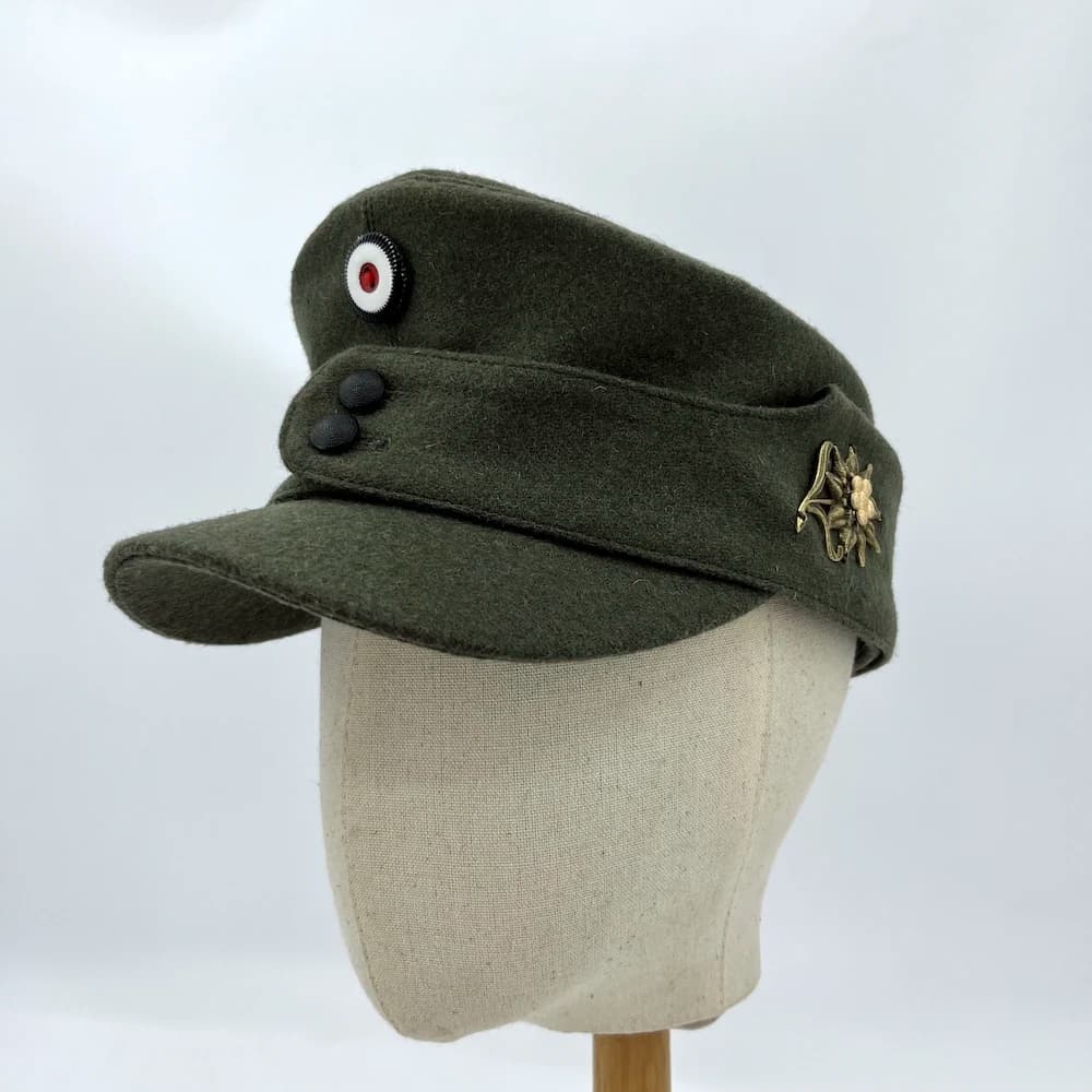 German Hat Winter Cap Mountain Green Vintage Officer
