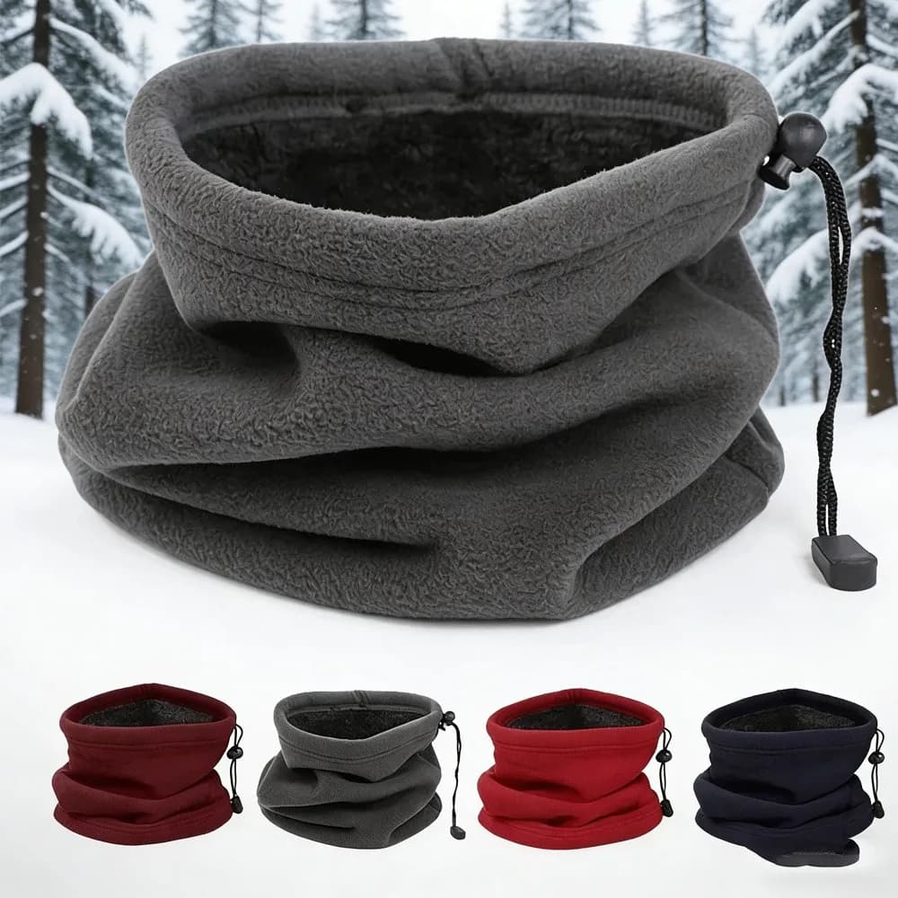 Scaldacollo Invernale in Pile Spesso Lavorato a Maglia, Sciarpa Sportiva da Uomo per Pattinaggio Corsa Escursionismo Campeggio Clima Freddo