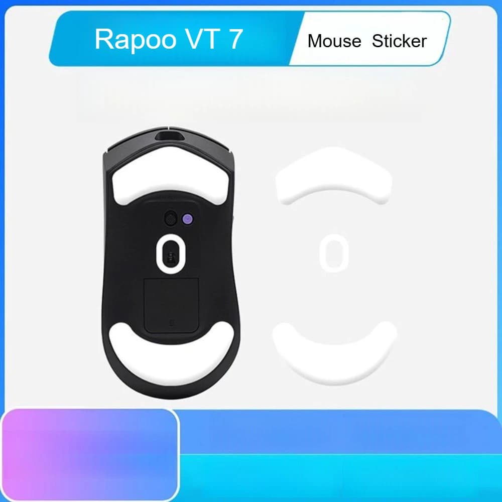 2 pezzi per Rapoo VT7 Patch per il piede del mouse VT7 MAX Seconda generazione Ice Edition Arc Edge Tappetino di ricambio Teflon Patch per il piede liscio