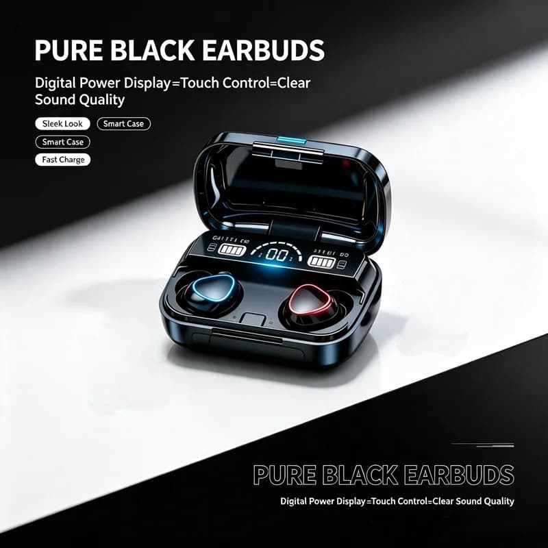 Bluetooth headset M10 hands-free LED Dispay headset Bluetooth HiFi stereo music wireless earplug game headset