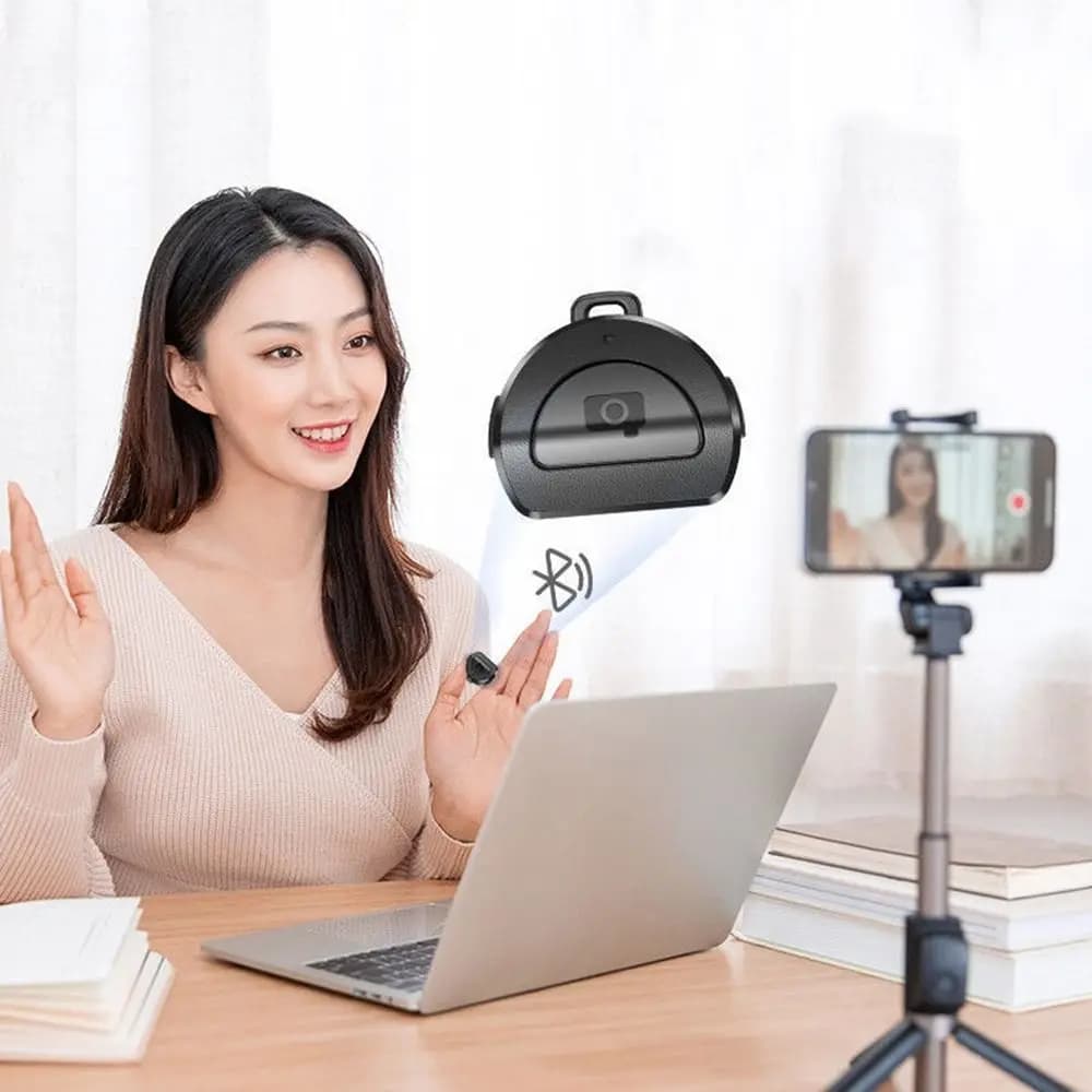 Supporto per telefono leggero allungabile mini selfie stick telescopico 3 in 1 360 ° Rotazione con Bluetooth wireless