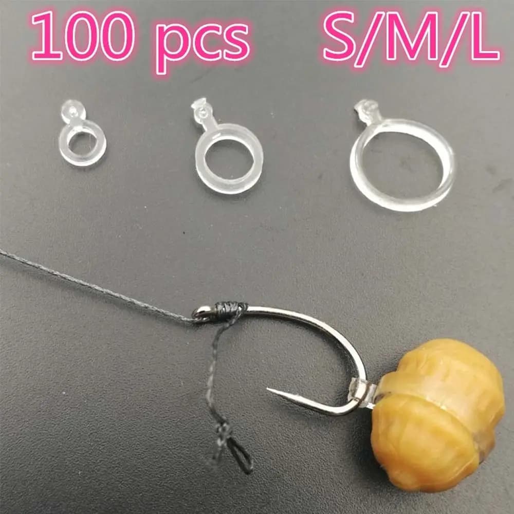 100 pz Nuovo Barella Elastico Bianco PE Pellet Bait Fasce Attrezzatura da pesca Baitbands Pellet Lure