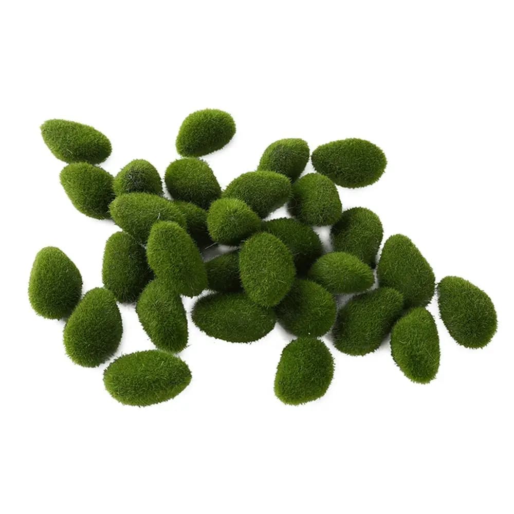 Fake Stone Covered Stones Floral Arrangements Artificial Green Moss Ball Faux Green Moss Artificial Moss Rocks Simulation Plant