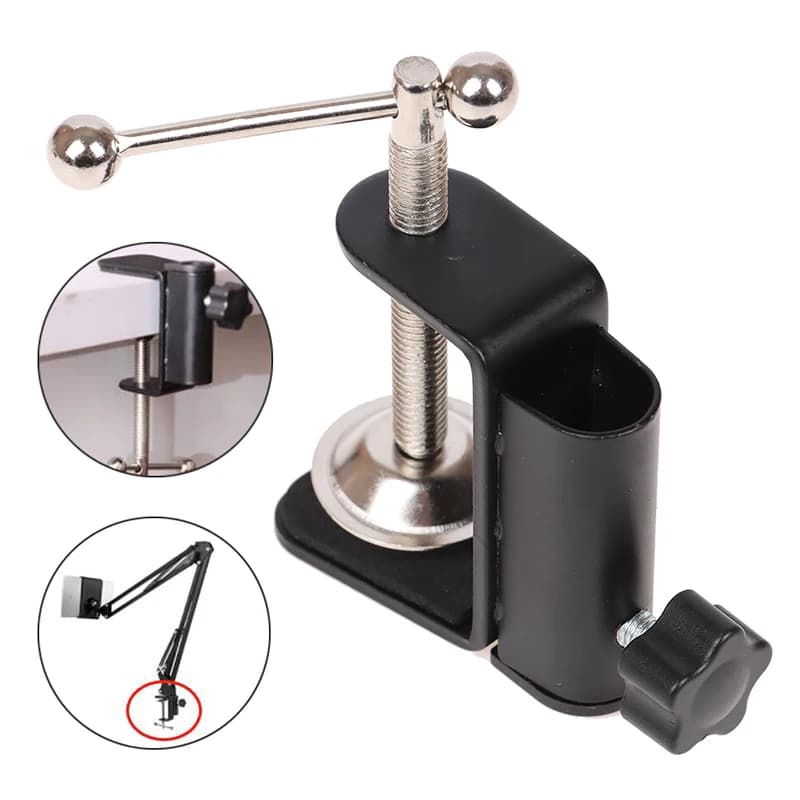 1PC Practical table mounting clip made of durable metal + plastic for microphone table lamp holder
