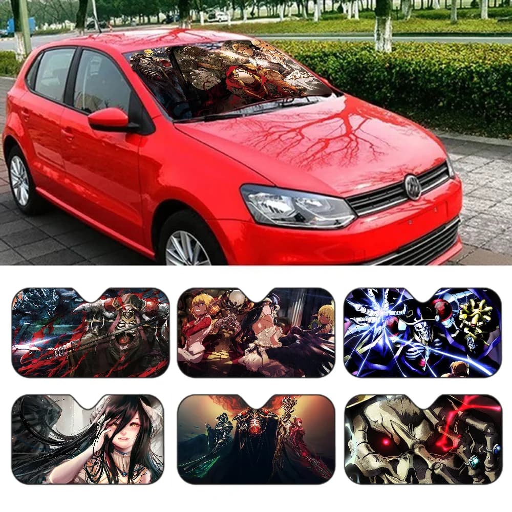 Romanzo letterario O-Overlord Finestra di automobile Parasole Parabrezza Protezione anti-UV Parabrezza anteriore posteriore Blocco Copertura Visiera Accessori