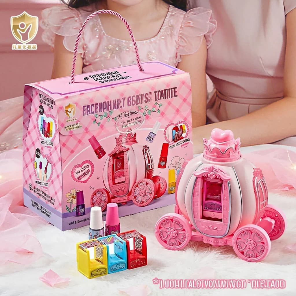 Set Tricks Toy for Girls - Cosmetic Kit with Nail Polish and Lipstick