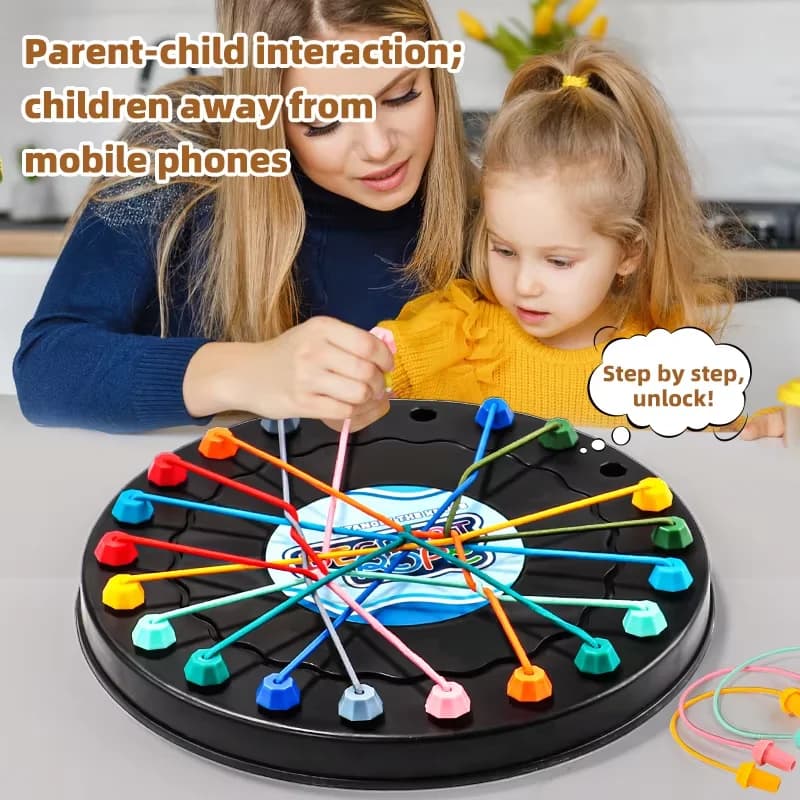 Rope Unraveling ChallengeA Children's Table Game Improves Logic Thinking Develops Concentration Perfect for Interaction