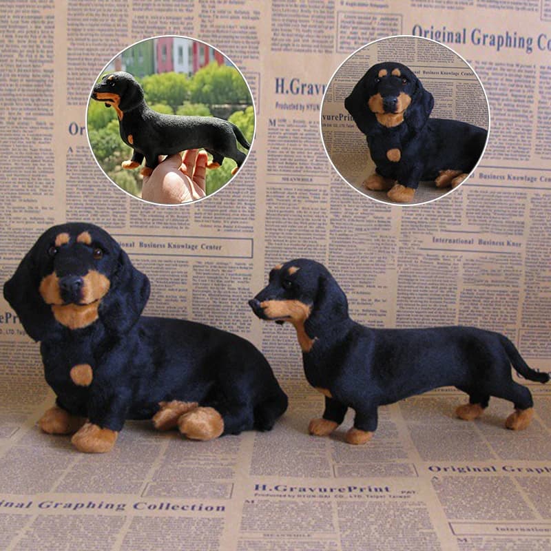 1pc realistico bassotto simulazione modello animale salsiccia cane peluche soffice farcito ornamento decorazione della casa giocattolo per bambini regalo di compleanno