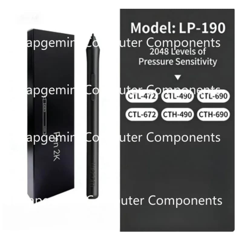 Penna per Disegno per Tavolette Grafiche Intuos CTL-490 / 690 CTH-490 / 690 One by Wacom CTL-472 / 672 (LP-190-2K)