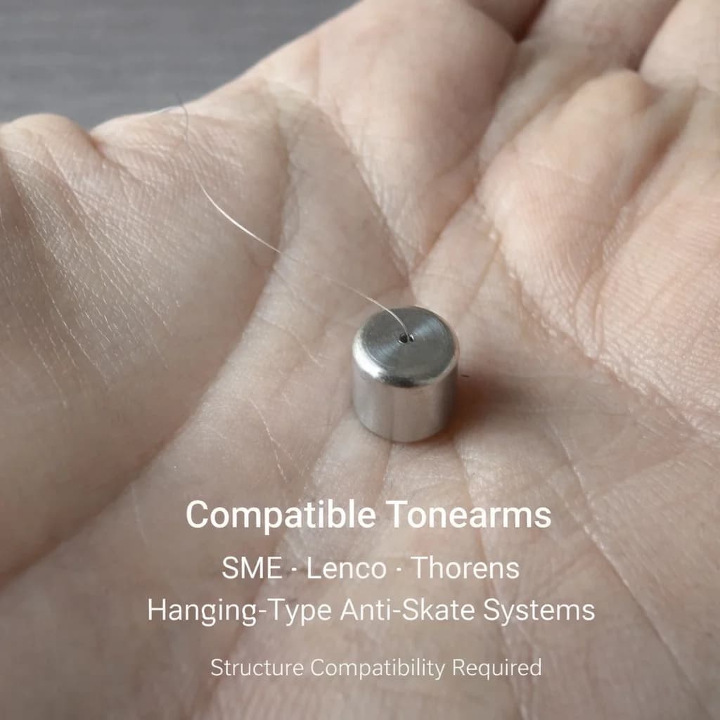 2,6 g precision anti-pattern counterweight, stainless steel worked, suspension arm adjustment weight