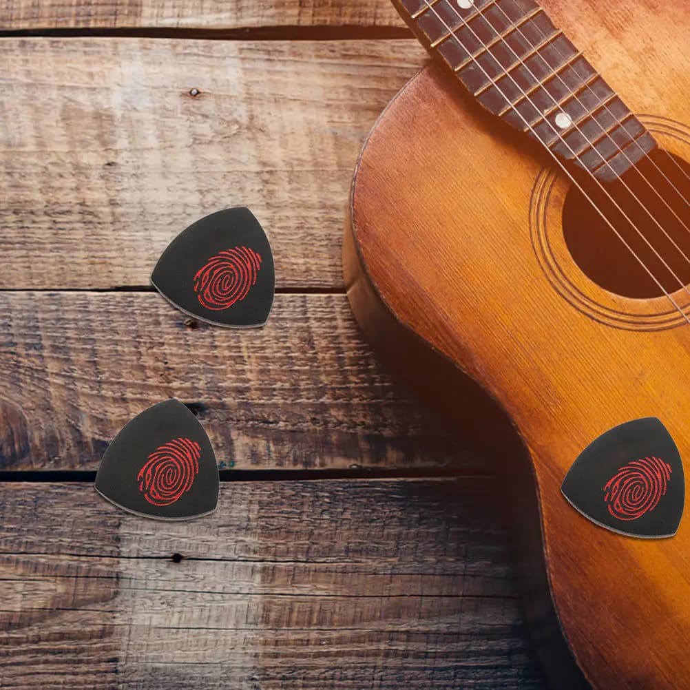 6 Pezzi Plettri per Chitarra in PU, Plettri per Ukulele, per Chitarra Folk ed Elettrica, Sicuri, Comodi, Leggeri, per Pratica Professionale